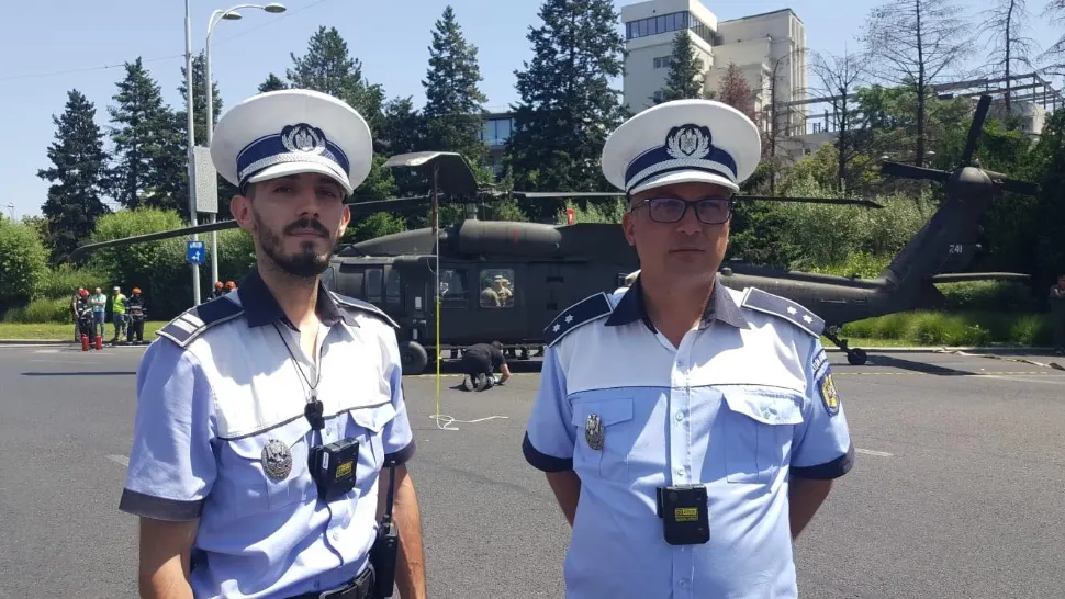 Beinur și Adrian, cei doi polițiști care au contribuit la evitarea unei tragedii