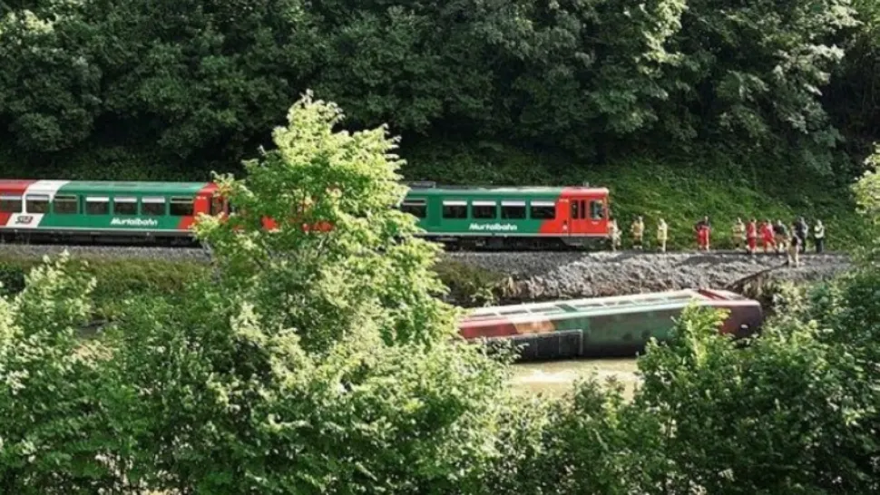 Accident tren Austria / Captură foto