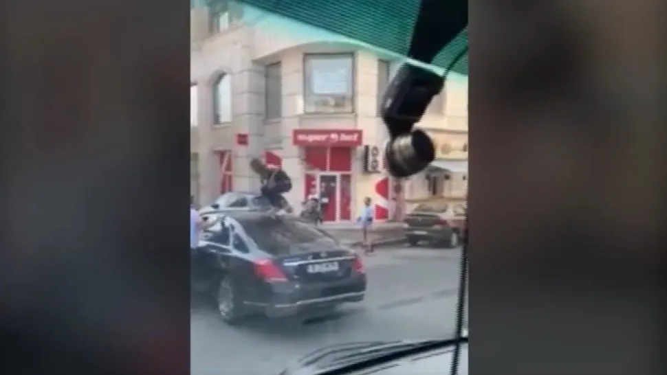 Scandal stradă București / Captură foto