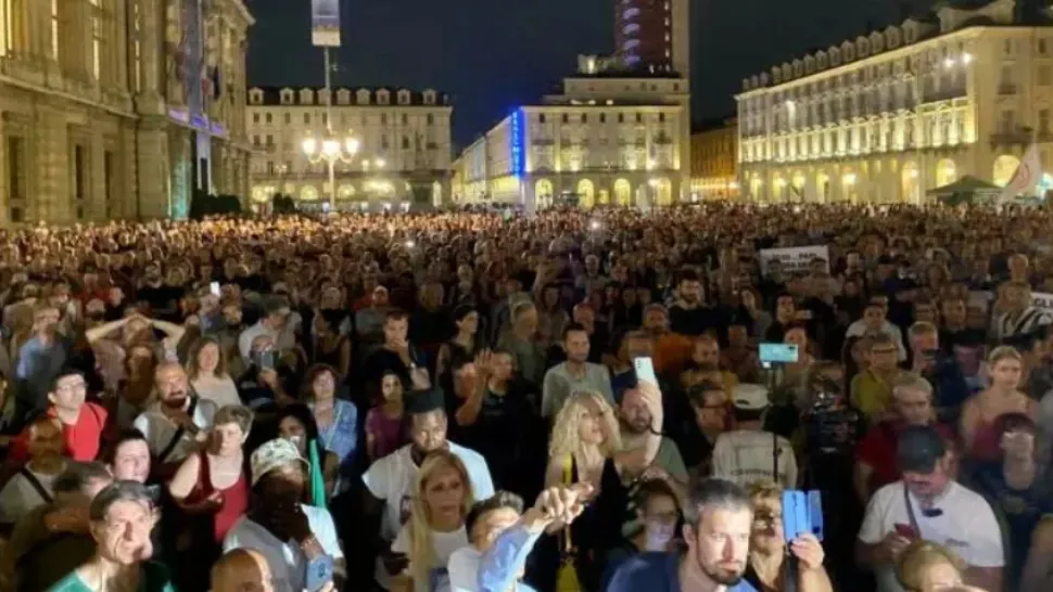 Proteste Italia / Captură foto