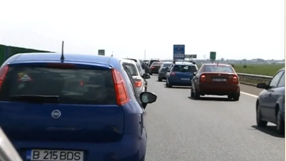 Aglomerație de mașini pe A2