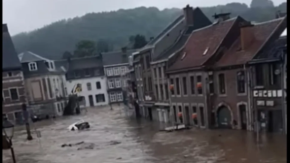 Inundații în Belgia. Foto: captură Facebook