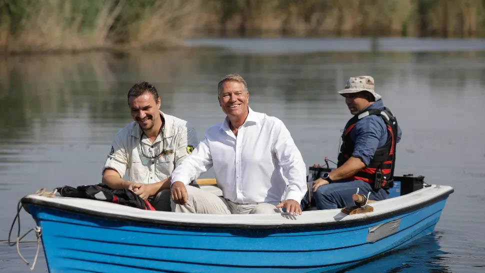 Klaus Iohannis în vizită la Comana