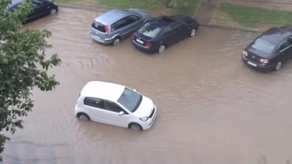 Străzi inundate, Mangalia / Foto: Facebook Meteoplus