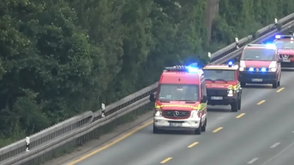 Carambol autostradă Austria / Captură foto ȘtiriDiaspora.ro