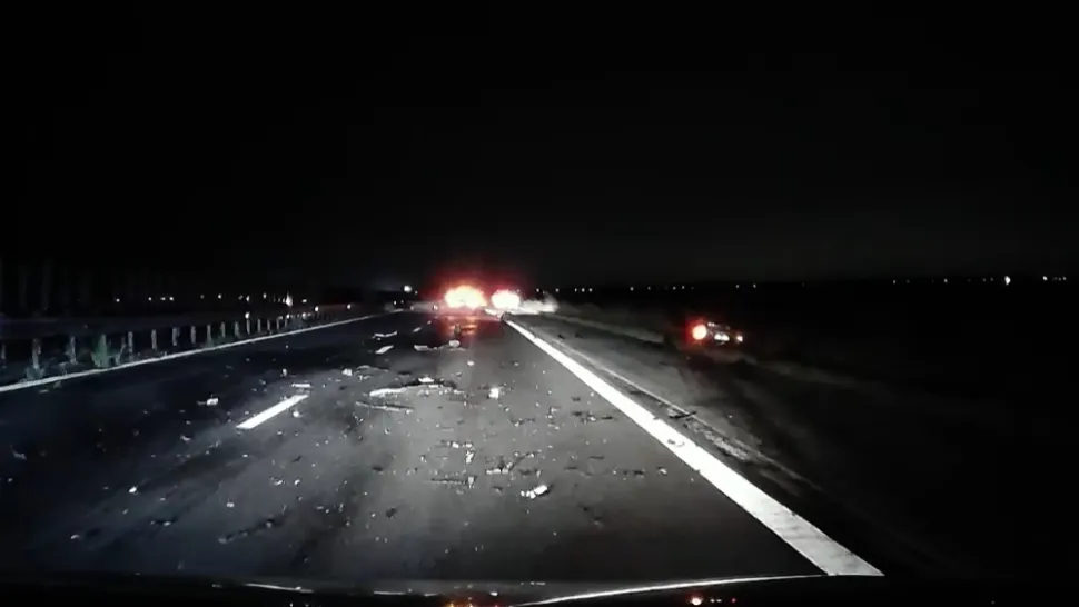 Accident A2 Autostrada Soarelui / Captura foto