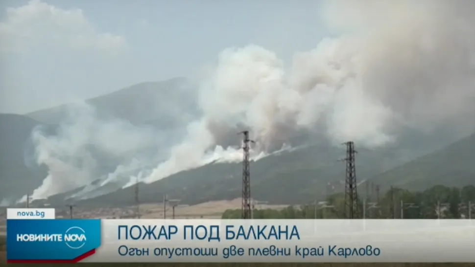 Incendii forestiere Bulgaria / Captură foto