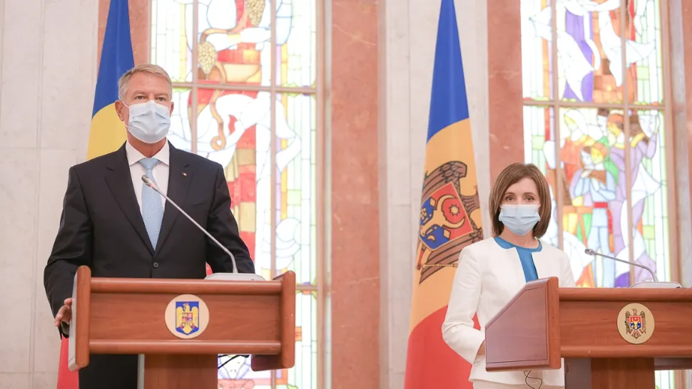 Klaus Iohannis și Maia Sandu, la Chișinău, 27 august 2021