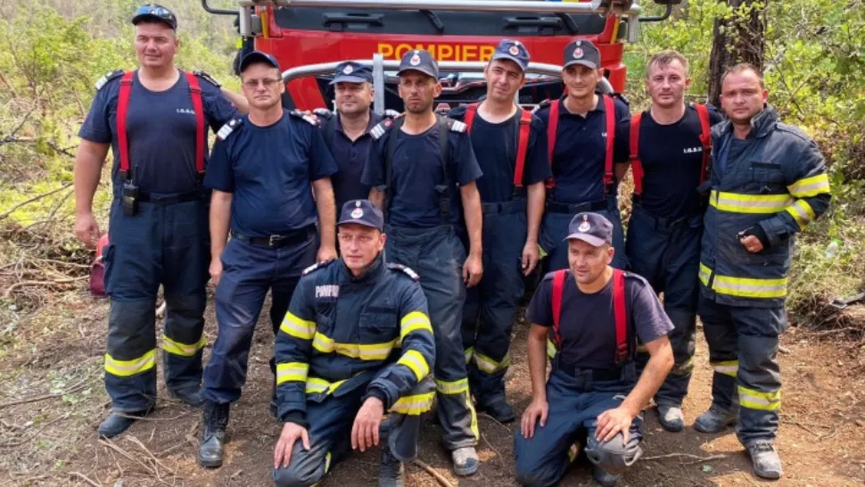 Misiune neprevăzută în România a pompierilor care s-au luptat cu incendiile din Grecia Foto: ISU Buzău
