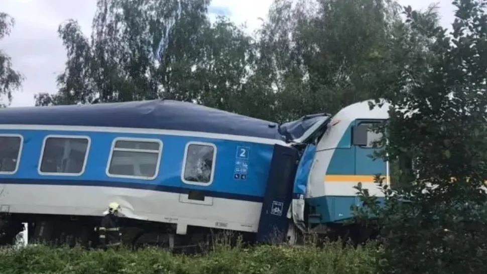 Tren deraiat (foto arhiva)