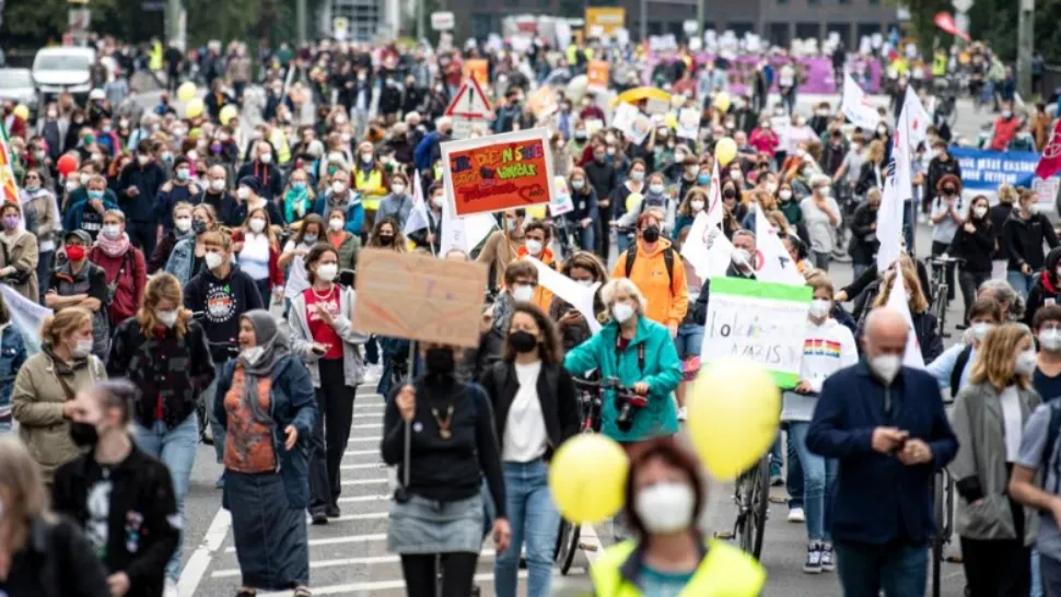 Protest Berlin, Germania / Captură foto TRTWorld