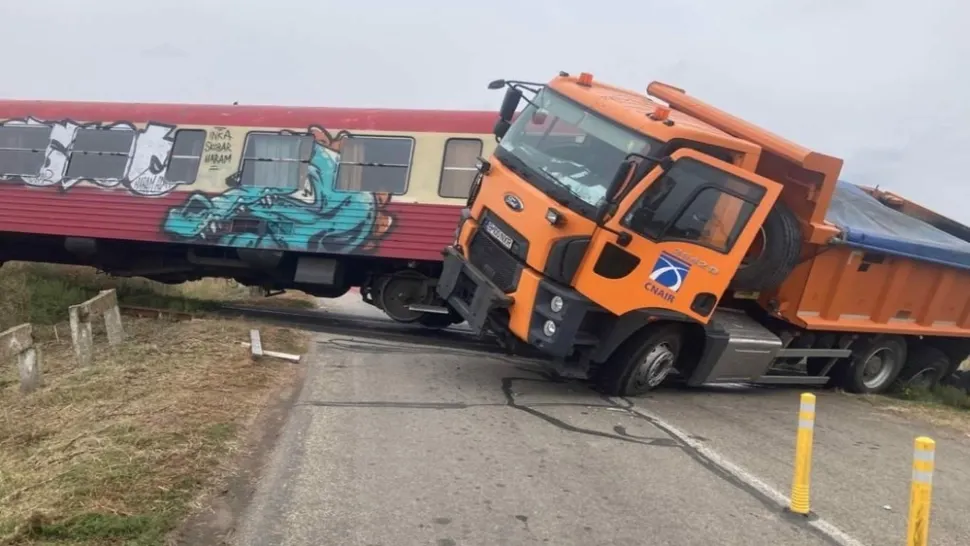 Accident feroviar grav. Foto: ISU Timiș