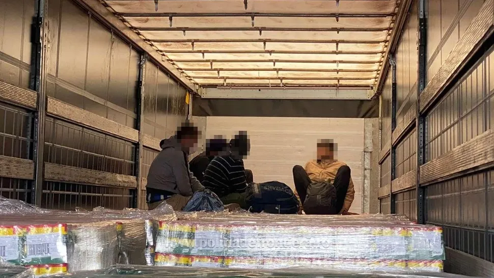 Migranți descoperiți la frontieră/ Foto: Poliția de Frontieră Română