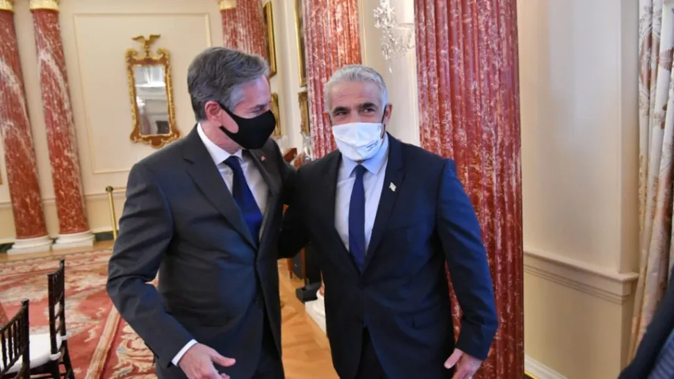 Ministrul de Externe israelian Y. Lapid și secretarul de stat SUA Antony Blinken