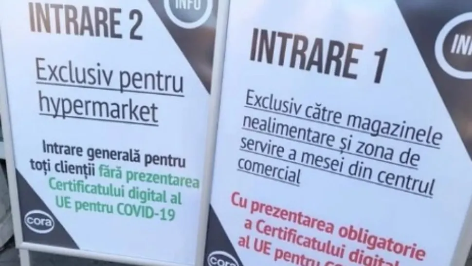 Magazin amendat pentru accesul fără certificat verde