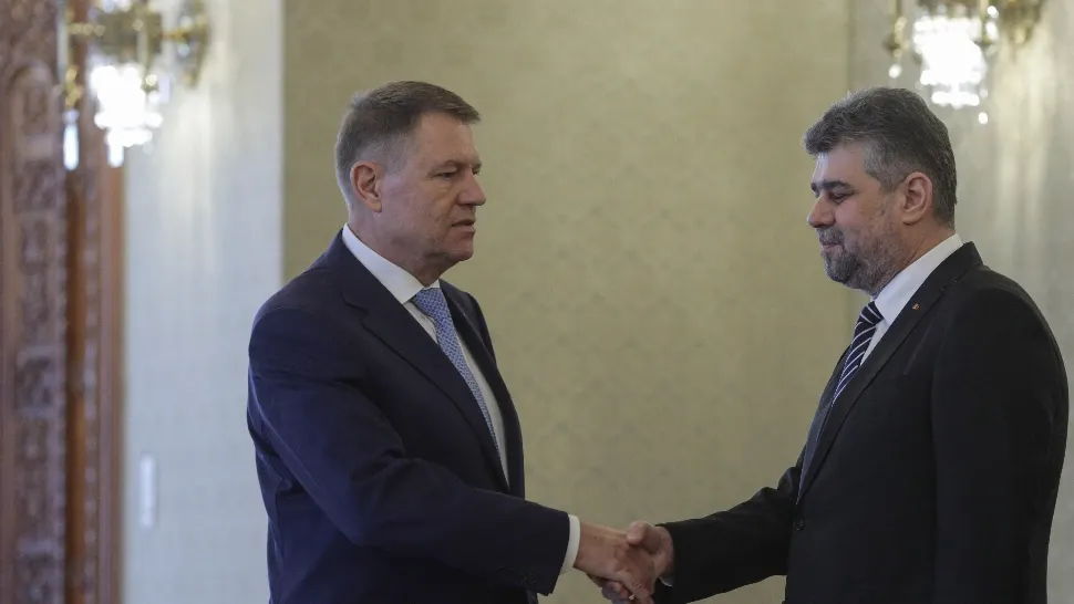 Klaus Iohannis și Marcel Ciolacu / Foto: Inquam