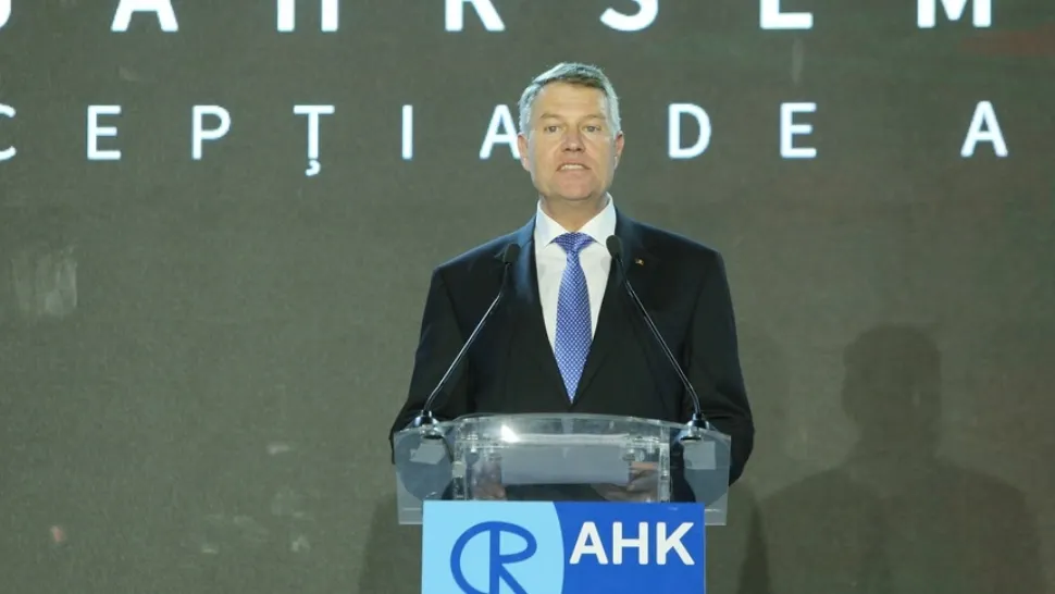 Klaus Iohannis la un eveniment AHK (FOTO: Inquam Photos /George Calin)
