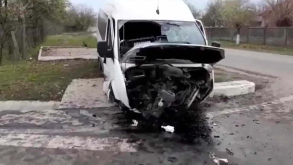 Accident de microbuz în județul Olt
