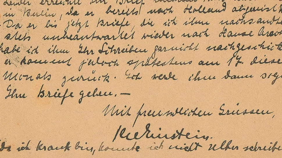 Scrisoare manuscris a lui Einstein FOTO: Facebook
