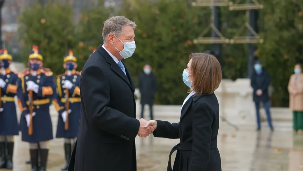 Maia Sandu și Klaus Iohannis (noiembrie 2021 presidency.ro)
