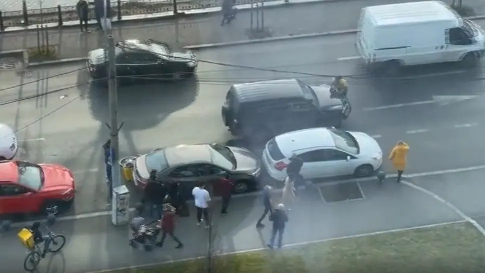 Agresiune trafic București / Captură video