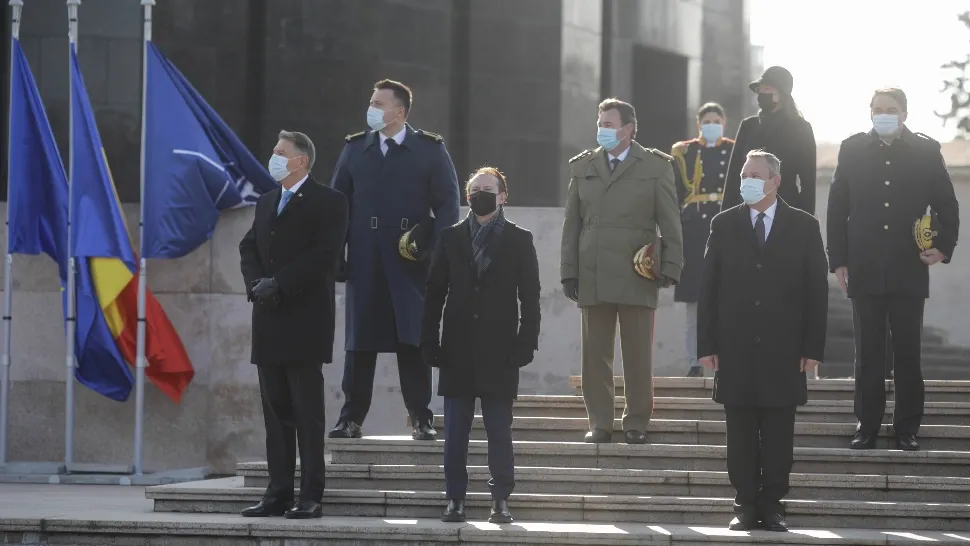 Klaus Iohannis, Nicolae Ciucă, Florin Cîțu, 24 ianuarie 2022 Foto: INQUAM/George Călin