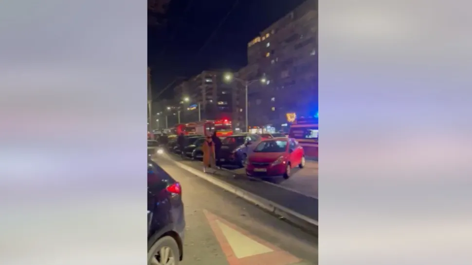 Explozie bloc Sect. 6 / Captură video Știripesurse.ro