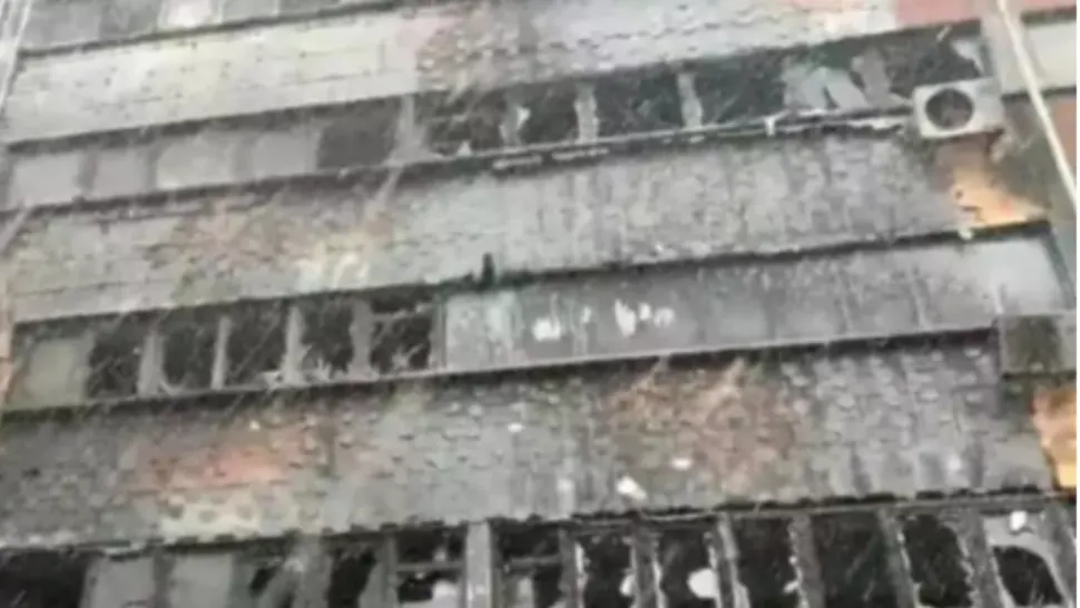 Incendiu bloc Constanța / Captură foto