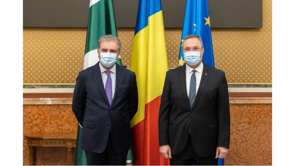 Nicolae Ciucă și Makhdoom Shah Mahmood Hussain Qureshi, ministrul de Externe din Pakistan / Guvernul României