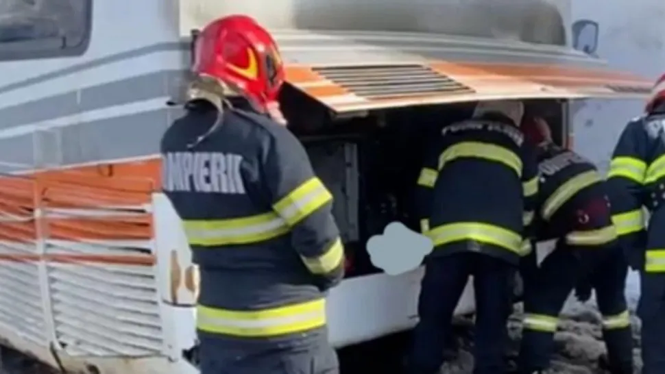 Incendiu autocar
