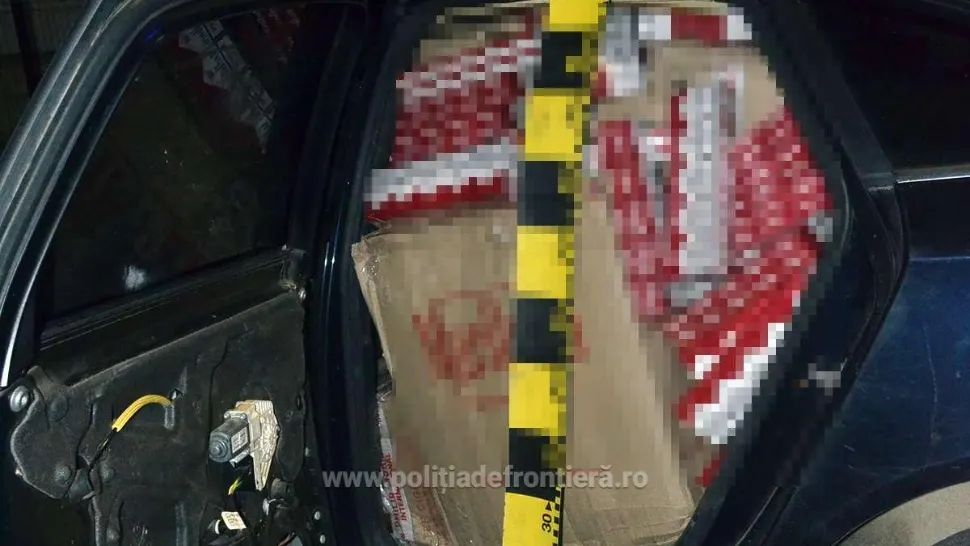 Captură țigări de contrabandă / Foto: Poliția de frontieră