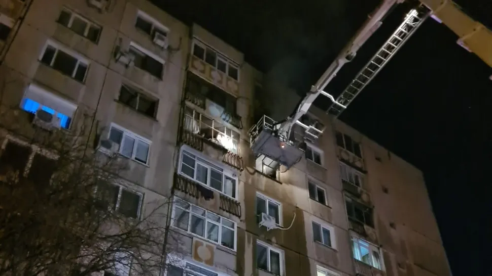 Incendiu la un apartament din Capitală / Foto: ISU BIF