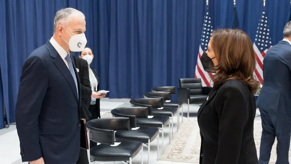 Mircea Geoană, întâlnire cu vicepreședinte SUA - Kamala Harris