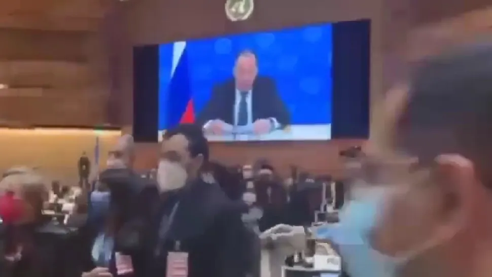 VIDEO Zeci de diplomați europeni au părăsit sala unei reuniuni ONU la discursul lui Serghei Lavrov