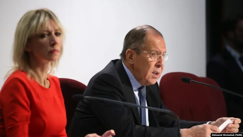 Serghei Lavrov si Maria Zakharova (foto: TASS)