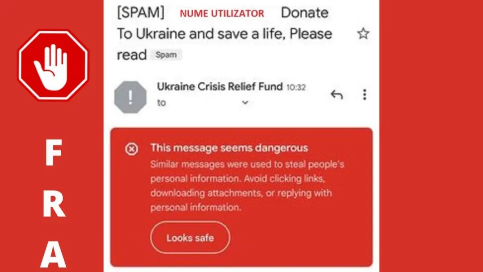ALERTĂ: Tentativă de fraudă cu donații false pentru ajutorarea Ucrainei