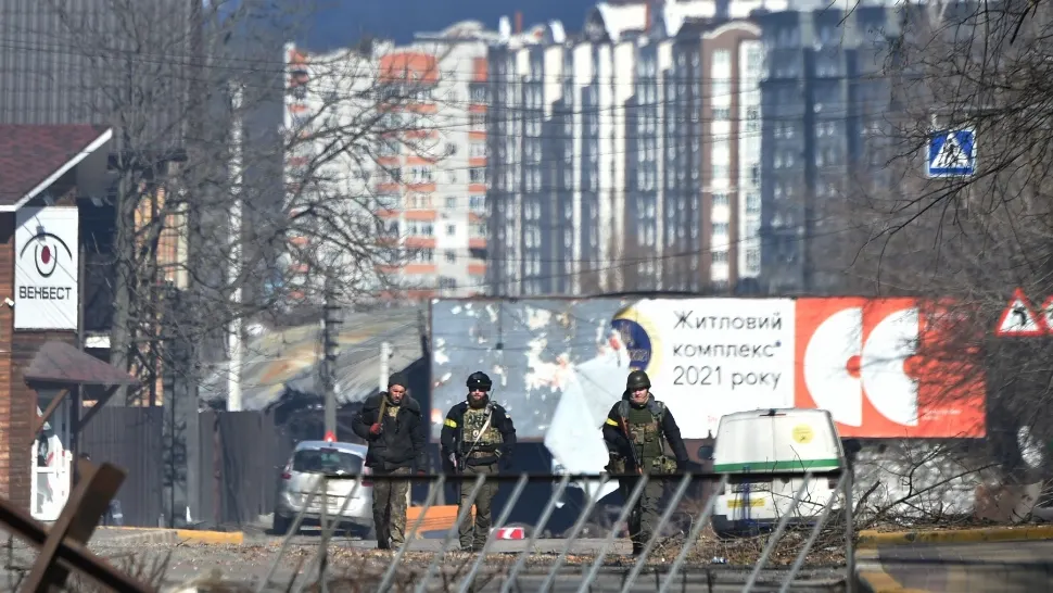 Orașul Bucha, asediat de trupele ruse. Foto/Profimedia