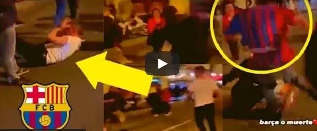 Bataie cu fanii de la Barcelona