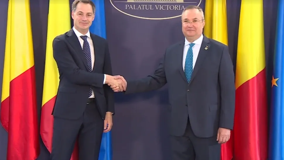Premierul Belgiei, primit de Nicolae Ciucă la Palatul Victoria