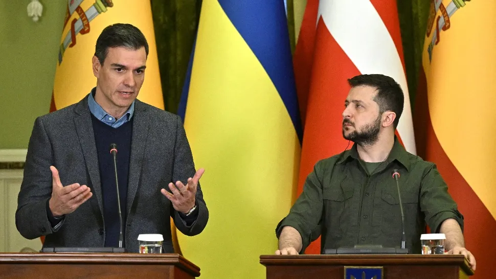 Pedro Sanchez și Volodimir Zelenski / Foto: Profi Media