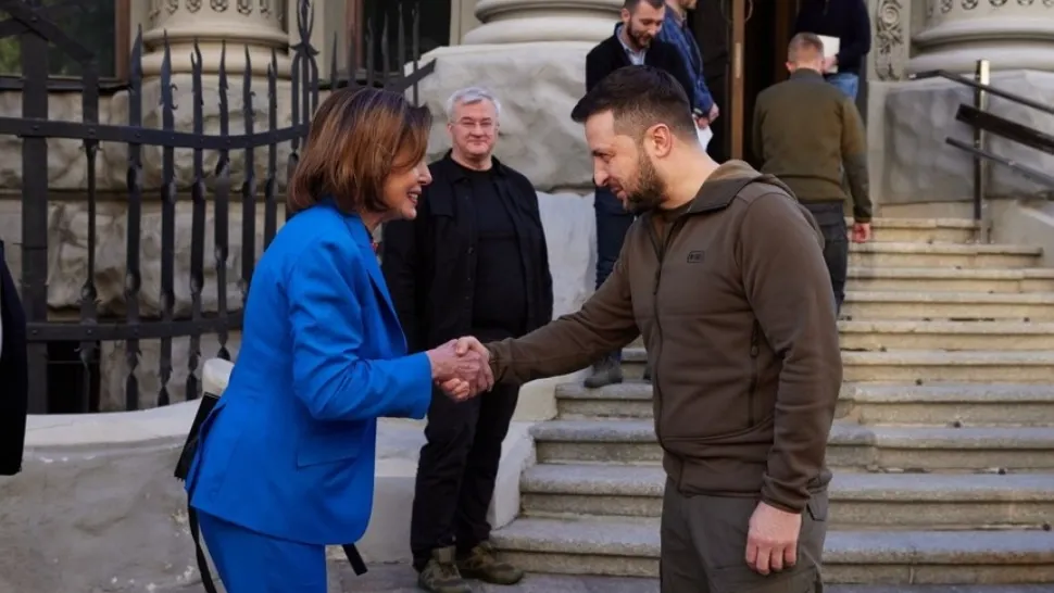 Nancy Pelosi și Volodimir Zelenski / Foto: Profi Media