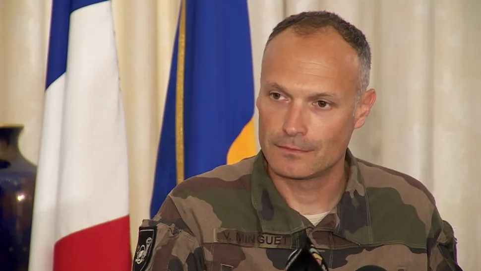 Colonelul francez Vincent Minguet, comandantul Grupului de Luptă NATO în România