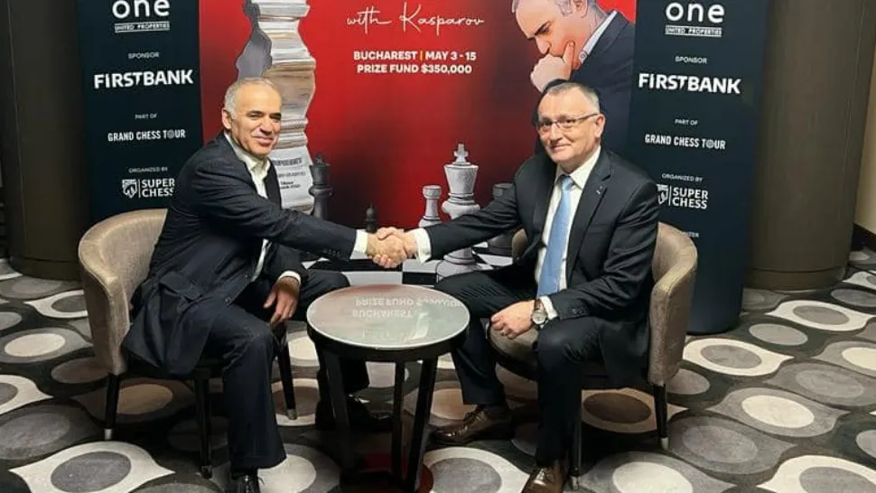 Sorin Cîmpeanu şi-a asumat introducerea şahului în şcolile din România - Întâlnire cu marele maestru Garry Kasparov