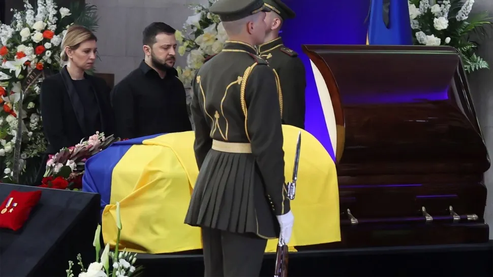 Prima apariție în public a cuplului prezidențial de la declanșarea ostilităților. Foto/Profimedia