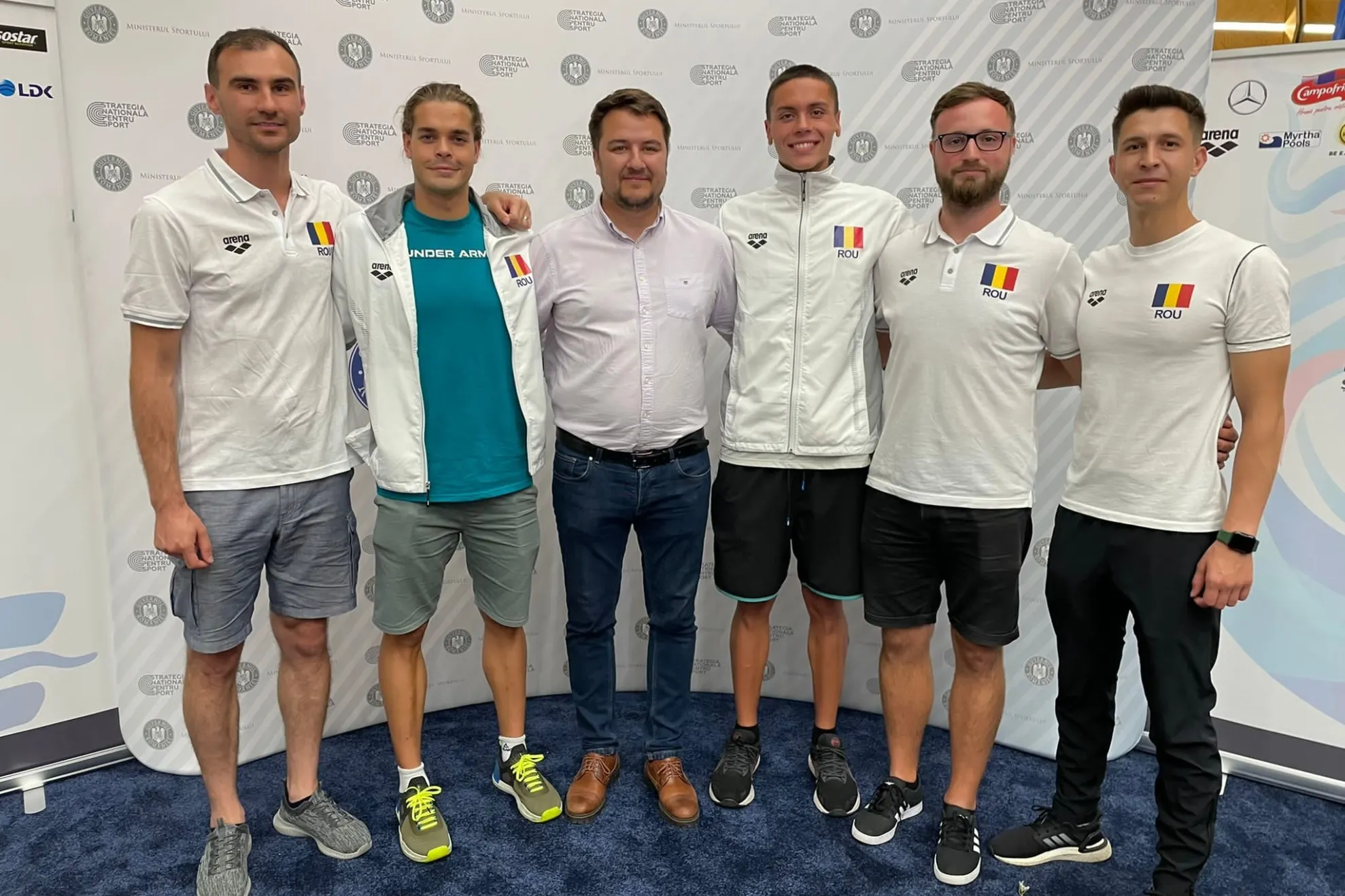 Dragoș Luscan, Robert Glință, Ionuț Popa, David Popovici, Adrian Rădulescu – toți angajați ai Clubului Sportiv Dinamo