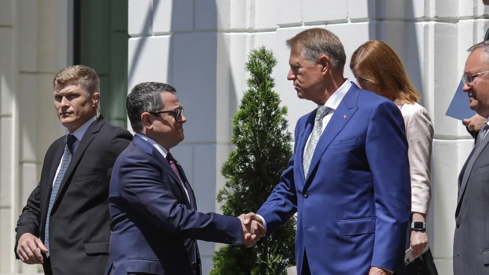 Eduard Hellvig și Klaus Iohannis - foto de arhivă