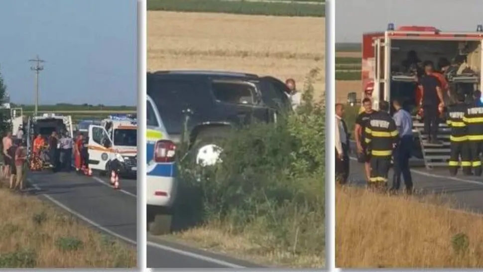Migranți răniți, abandonați în câmp, în Timiș, după ce mașina s-a răsturnat. Călăuzele, căutate de poliție - VIDEO