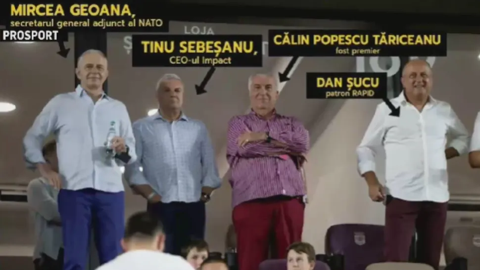 Politicieni în loja din Giulești/ Captură video