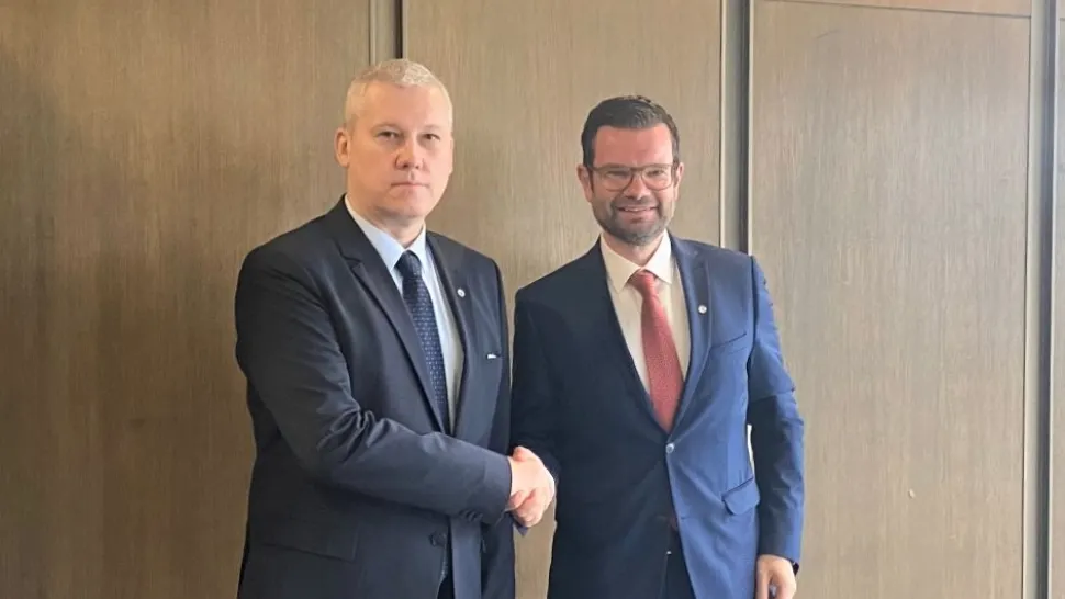 Cătălin Predoiu și Marco Buschmann, ministrul german al Justiției/ Foto: Ministerul Justiției