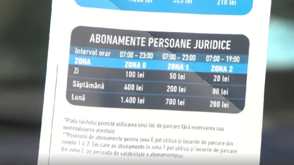Tarife parcare Capitală